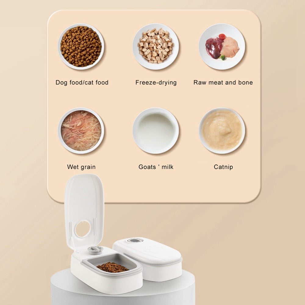 Automatic Cat & Dog Feeder – Stainless Steel Smart Dispenser with Portion Timer