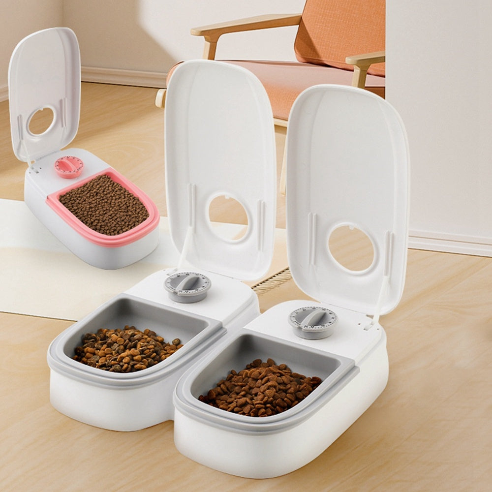 Automatic Cat & Dog Feeder – Stainless Steel Smart Dispenser with Portion Timer