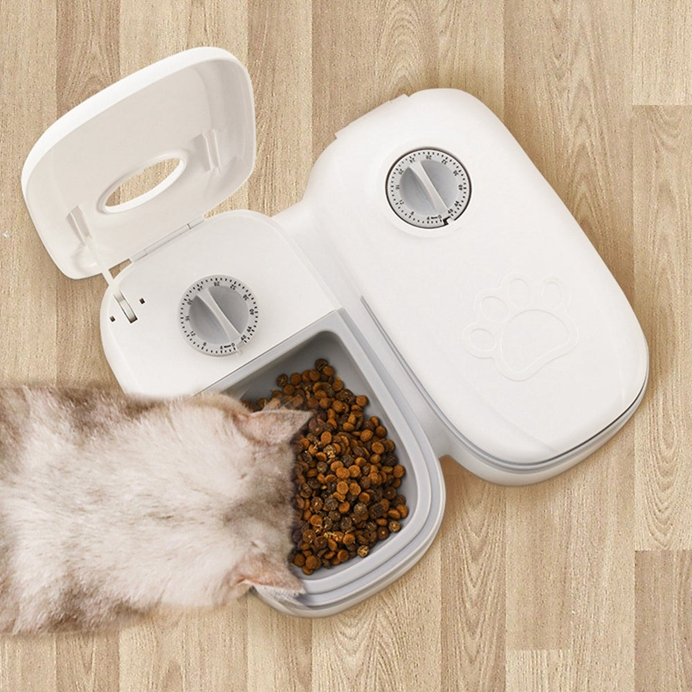 Automatic Cat & Dog Feeder – Stainless Steel Smart Dispenser with Portion Timer
